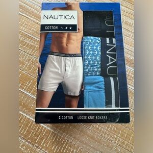 Men’s Nautica 3 pack Loose Knit Boxes-NIB